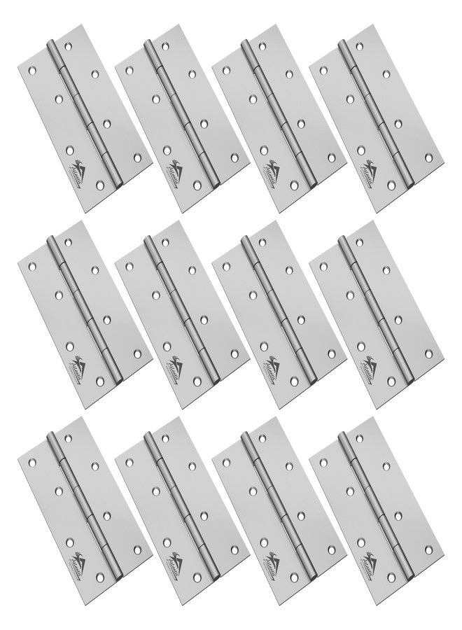 أتلانتيك مفصلات أبواب ونوافذ أتلانتيك 5 بوصة × 14 مقياس/2 مم سمك، للمنزل والمكتب والفندق، للأبواب والنوافذ الرئيسية وغرف النوم والمطابخ والحمامات، رأس ملحوم من الفولاذ المقاوم للصدأ عالي الجودة (لمسة نهائية غير لامعة، عبوة من 12 قطعة). - Image 1
